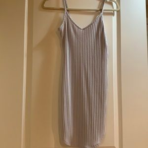 Light Gray ribbed dress